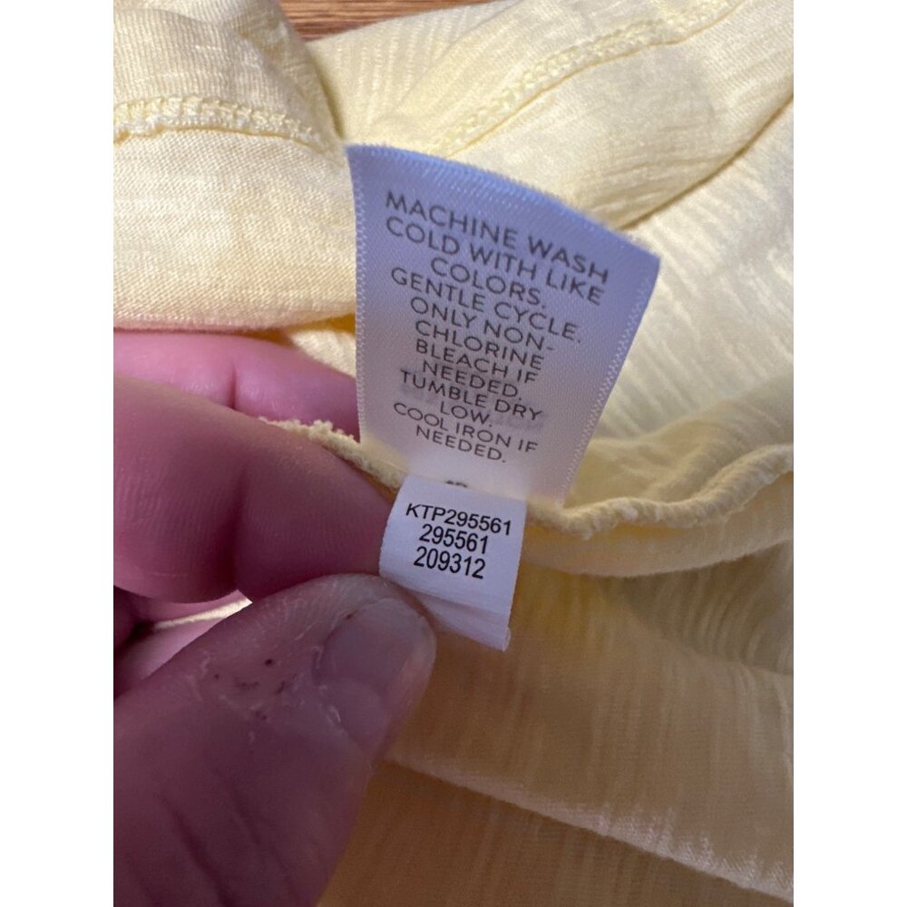 J. Jill Women's Yellow Collared Sleeveless Button-Down Shirt Top XL - Picture 8 of 9